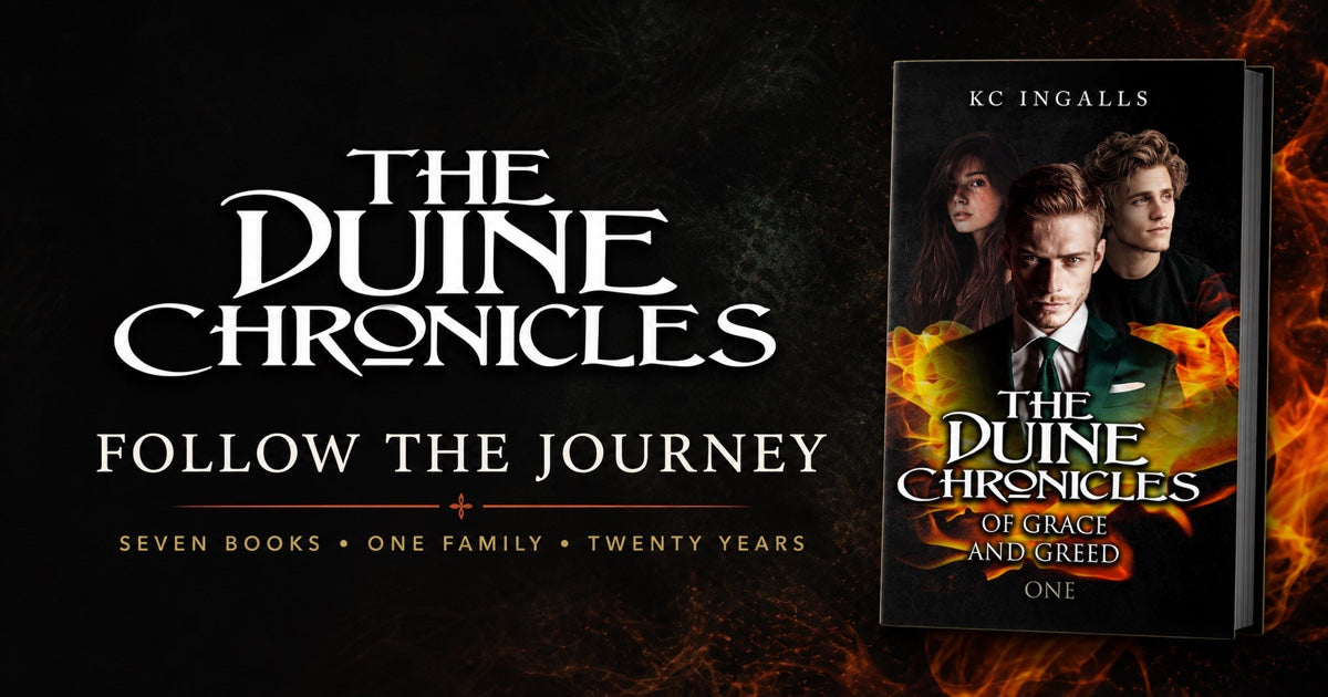 The Duine Chronicles — Follow the Journey. Seven books, one family, twenty years.